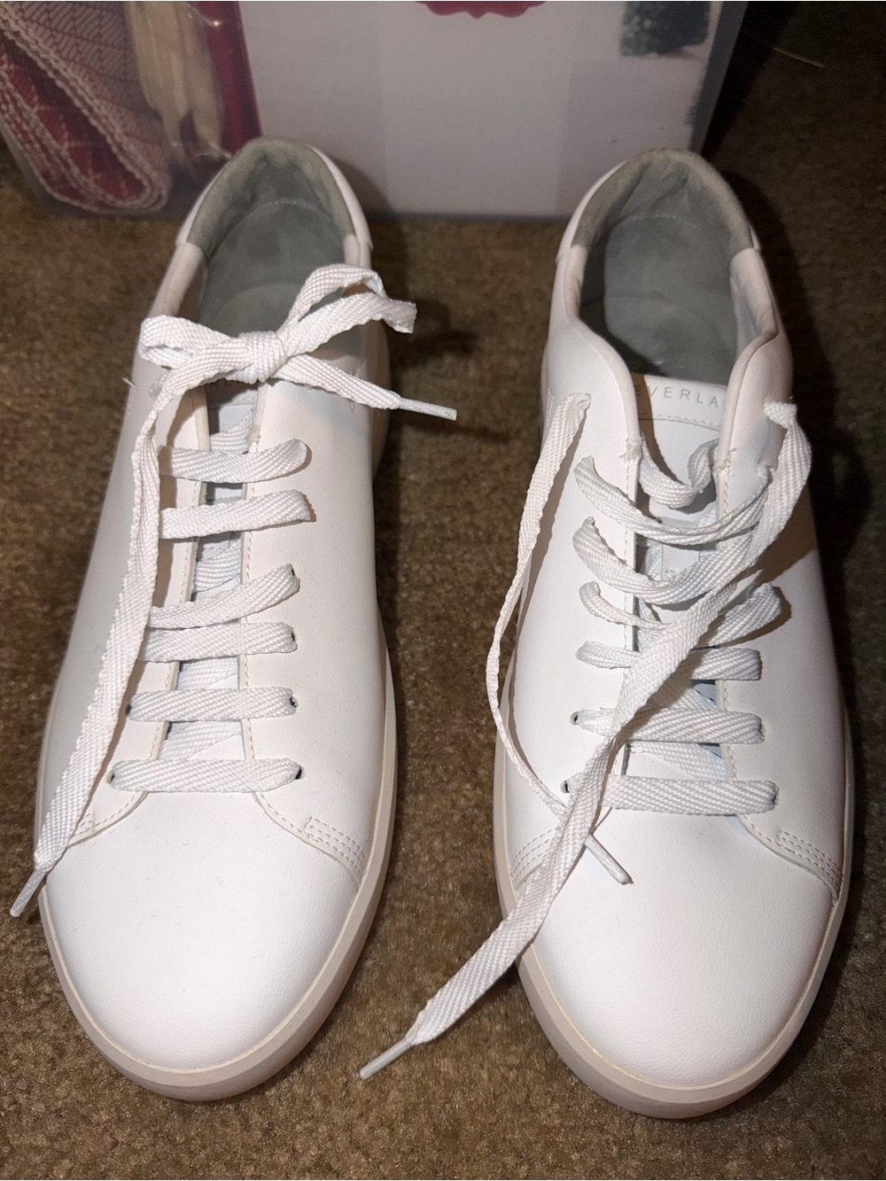 Everlane White Men or Women’s Leather Lace-Up Sneakers MENS 10 FEMALE 12